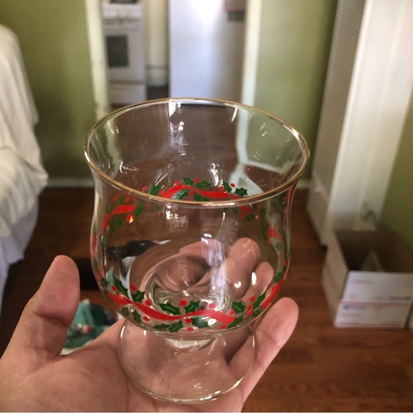 (4) Libbey holiday Xmas 🎄 glass wine/goblets - Picture 4 of 11